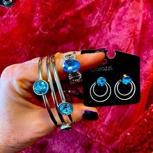 Paparazzi... Brand new w/tags bangle bracelet,, earrings & ring .. never worn!